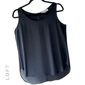 LOFT NWOT | SLEEVELESS BLACK TOP BUTTONS DOWN BACK | SIZE: MEDIUM